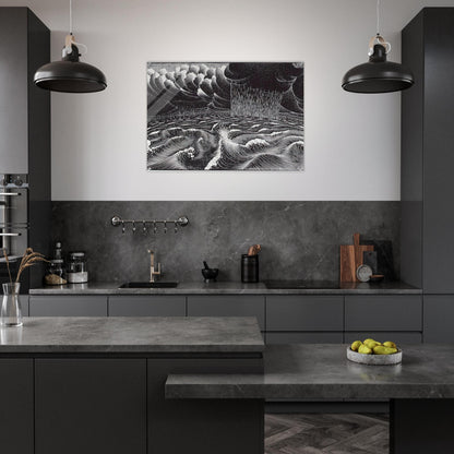 THE 2ND DAY OF THE CREATION - MC Escher Acrylic Print - 70x100 cm / 28x40″ inches | Maurits Cornelis Escher Prints