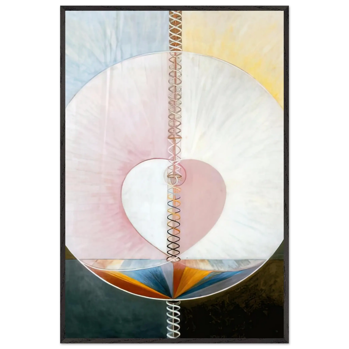 Hilma af Klint - WHAT A HUMAN BEING IS 1910 Wall art - 30x30 cm / 12x12 Inches - Fine Art Poster - -
