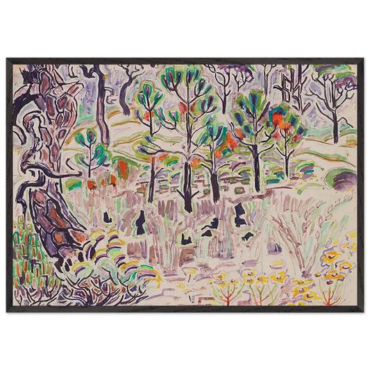 Walter Anderson N22 - Walter Inglis Anderson 70x100 cm / 28x40 inches Framed Art Print – Black Wooden Frame | Walter Anderson Prints