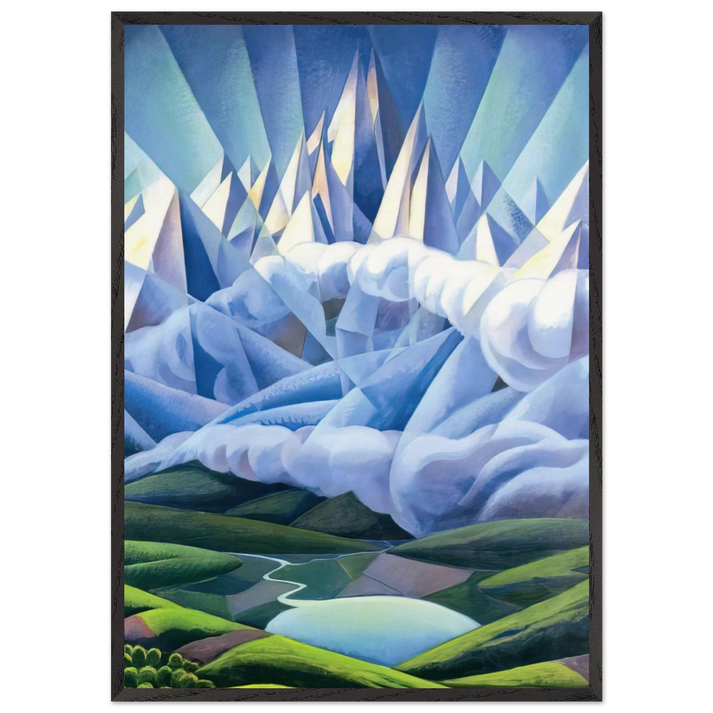 Forme ascenzionali o Forze ascenzionali - 1930 - Gerardo Dottori 70x100 cm / 28x40 inches Framed Art Print – Black Wooden Frame