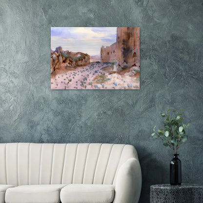 Fortress, Roads and Rocks - John Singer Sargent Brushed Aluminum Print - 70x100 cm / 28x40 inches | John Singer Sargent Aluminum Print | John Singer Sargent Prints