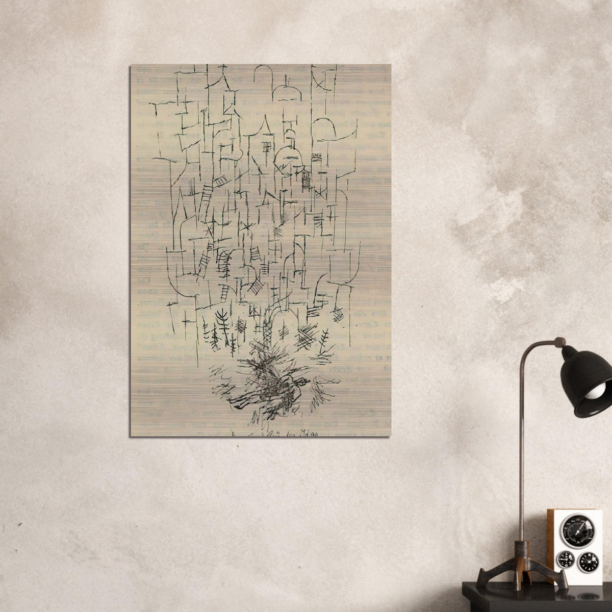 DEATH FOR THE IDEA 1915 - Paul Klee Brushed Aluminum Print - 70x100 cm / 28x40 inches | Paul Klee Aluminum Print | Paul Klee Prints