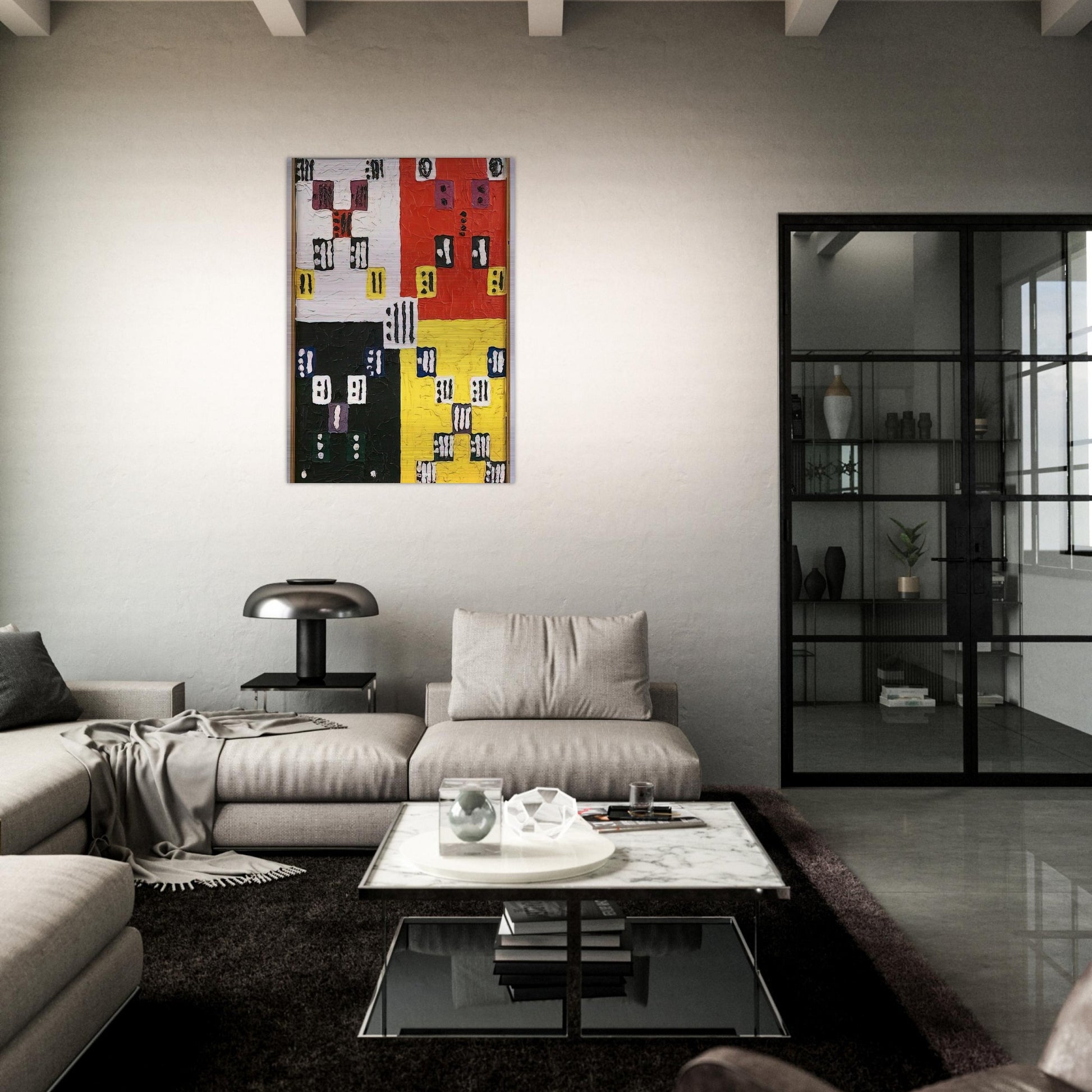 The Apex is Nothing - 1960 - Alfred Jensen Brushed Aluminum Print - 70x100 cm / 28x40 inches | Alfred Jensen Aluminum Print | Alfred Jensen Prints
