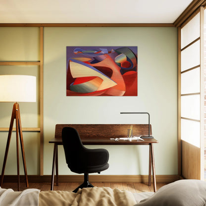 Lutte as Ciel - 1937 - John Ferren Brushed Aluminum Print - 70x100 cm / 28x40 inches | John Ferren Aluminum Print | John Ferren Prints