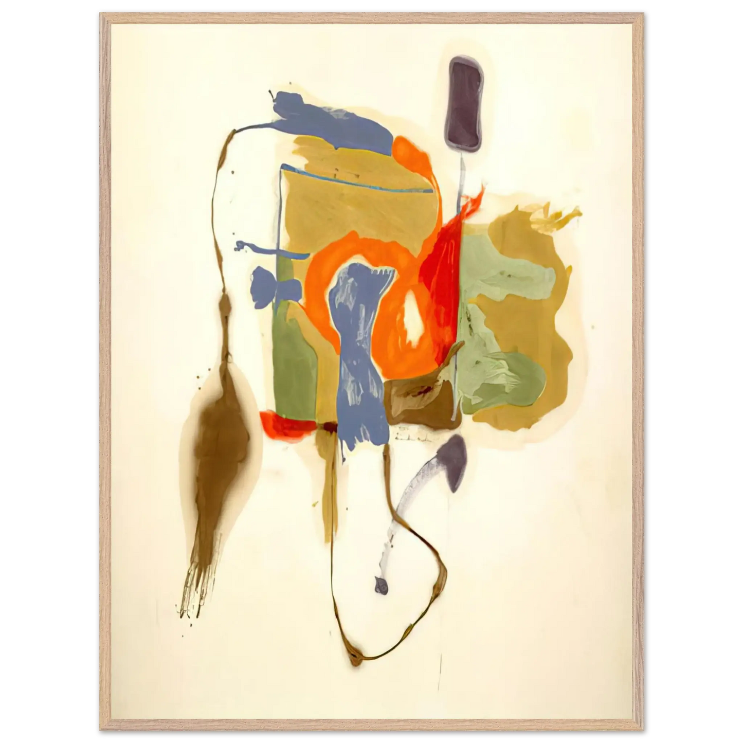 Helen Frankenthaler - Blue Form in a Scene - 1961 Wall art - 50x70 cm / 20x28 Inches - Fine Art Poster - -