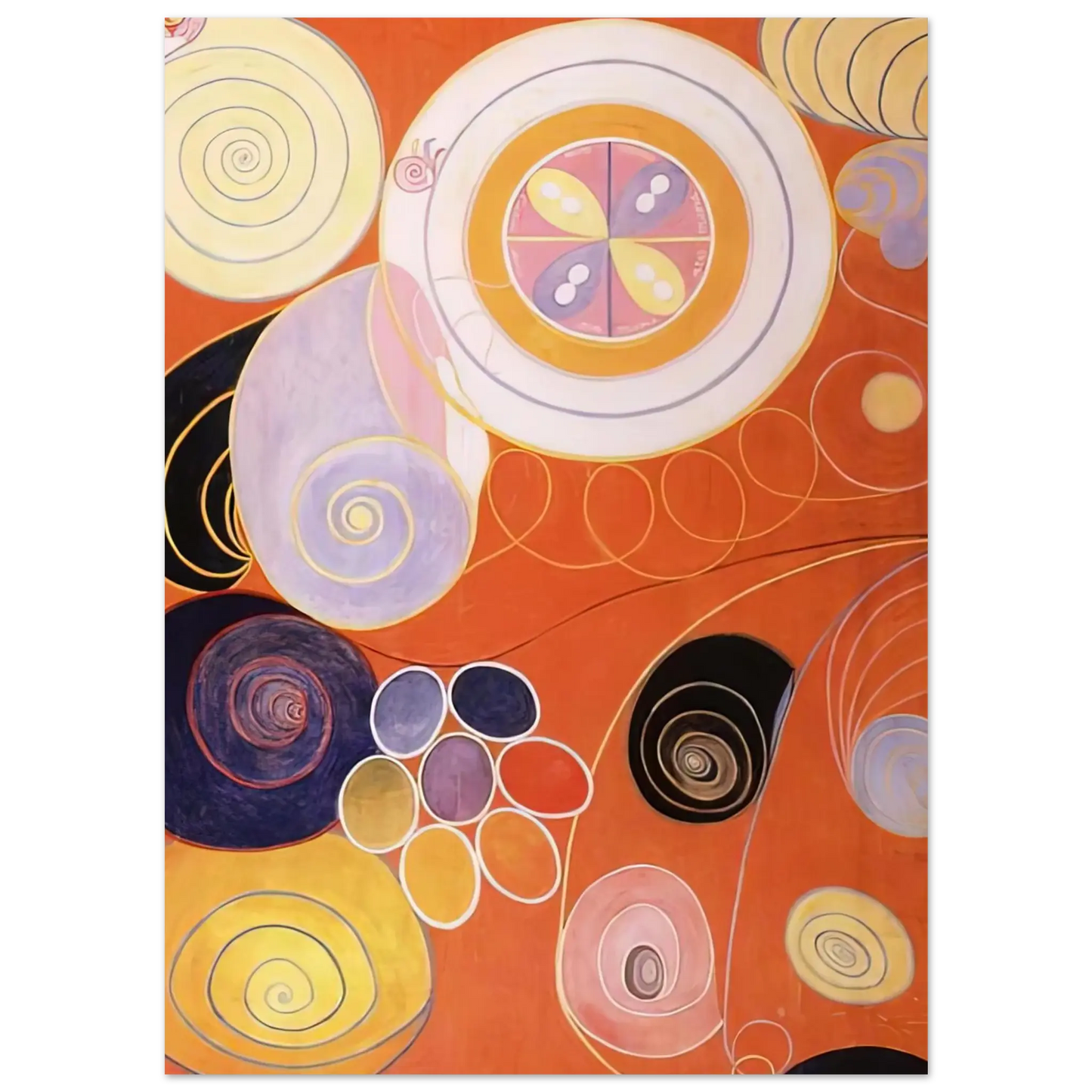 Hilma af Klint - THEY TENS MAINSTAY IV 1907 Wall art - 20x25 cm / 8x10 inches - Fine Art Poster - -