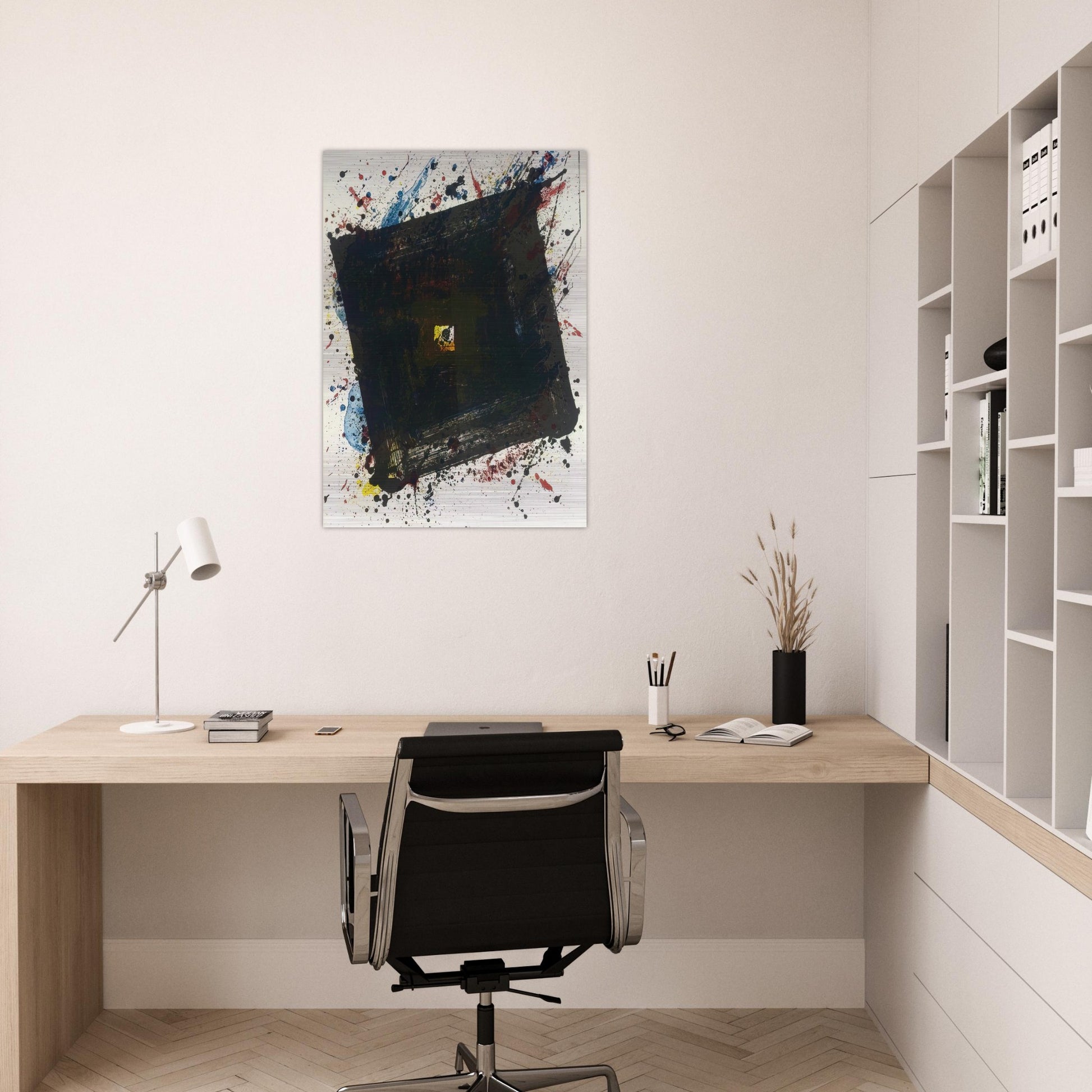 Dark and Fast - Sam Francis Brushed Aluminum Print - 70x100 cm / 28x40 inches | Sam Francis Aluminum Print | Sam Francis Prints