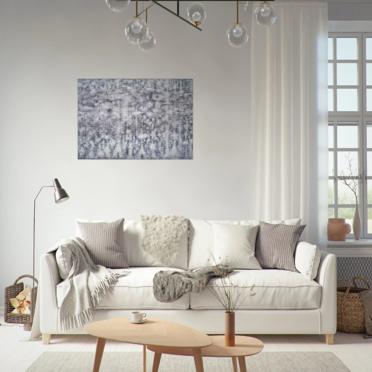 White Garden - Richard Pousette-Dart Brushed Aluminum Print - 70x100 cm / 28x40 inches | Richard Pousette-Dart Aluminum Print | Richard Pousette-Dart Prints