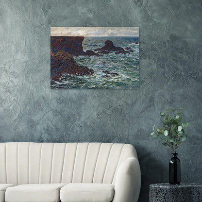 Rocks at Port Coton, the Lion Rock - claude monet Brushed Aluminum Print - 70x100 cm / 28x40 inches | claude monet Aluminum Print | claude monet Prints