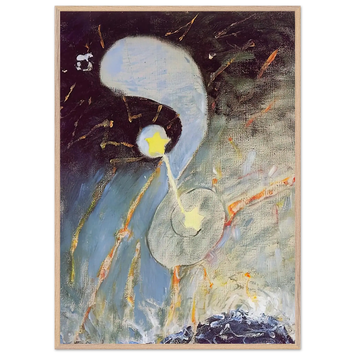 Hilma af Klint - CHAOS NR 2 1906 Wall art - A2 (42 x 59.4  cm) - Premium Wooden Framed Poster With Fine Art Paper - Wood frame