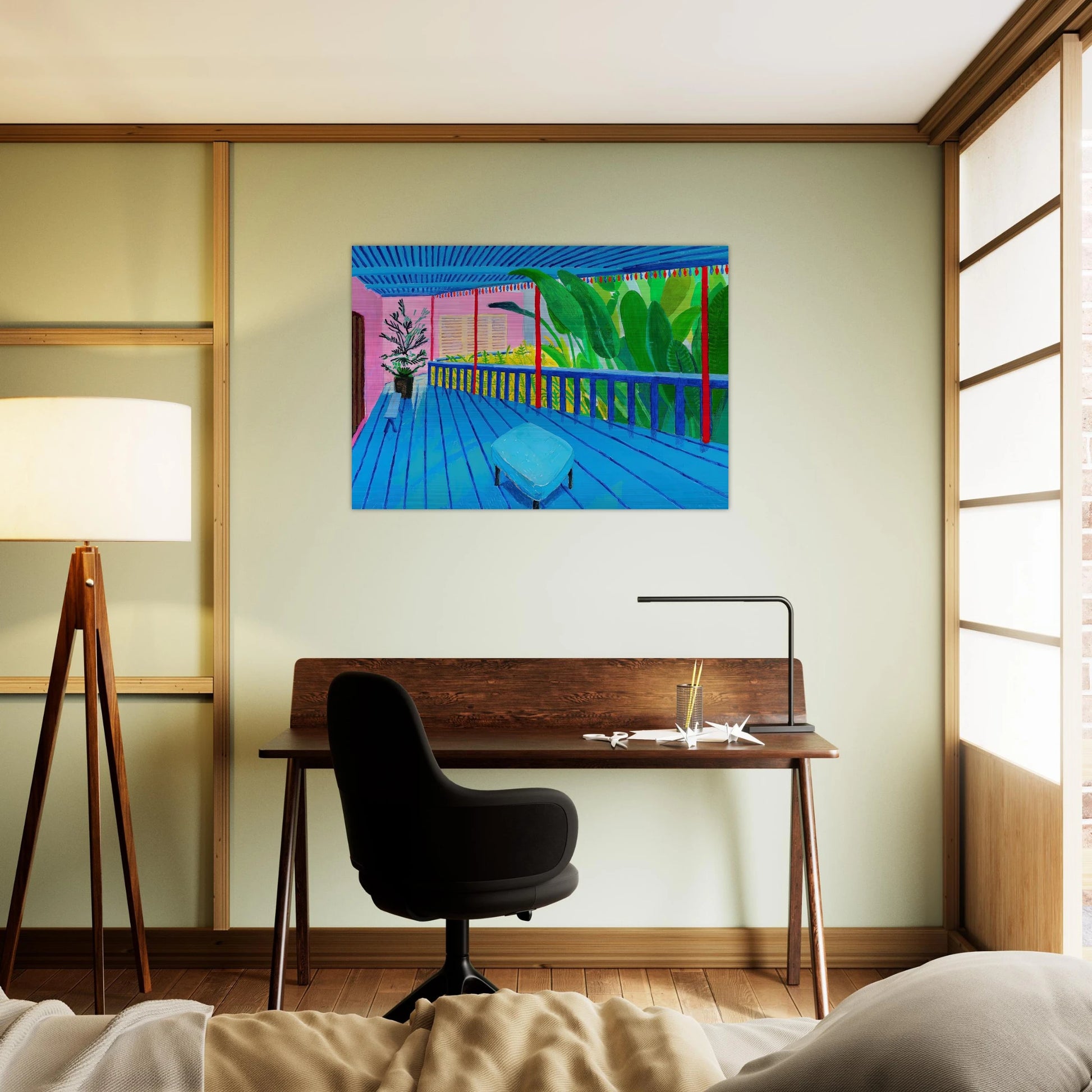 David Hockney - David Hockney Brushed Aluminum Print - 70x100 cm / 28x40 inches | David Hockney Aluminum Print | David Hockney Prints