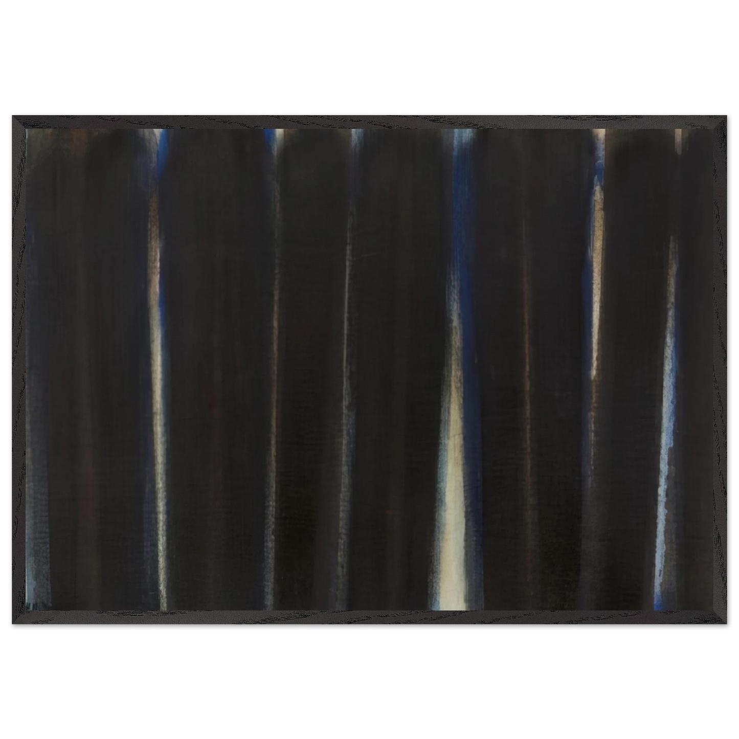 Burnt Umber and Ultramarine - 1973 - Yun Hyong-keun 70x100 cm / 28x40 inches Framed Art Print – Black Wooden Frame