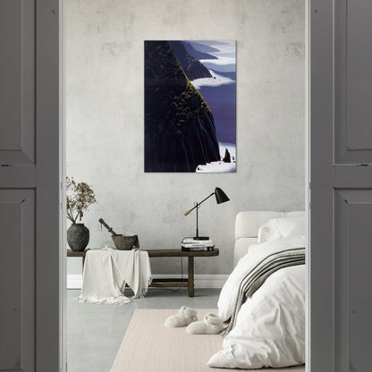 Gray Big Sur - Eyvind Earle Brushed Aluminum Print - 70x100 cm / 28x40 inches | Eyvind Earle Aluminum Print | Eyvind Earle Prints