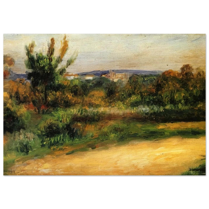 Midday Landscape - Pierre-Auguste Renoir Brushed Aluminum Print - 70x100 cm / 28x40 inches | Pierre-Auguste Renoir Aluminum Print | Pierre-Auguste Renoir Prints