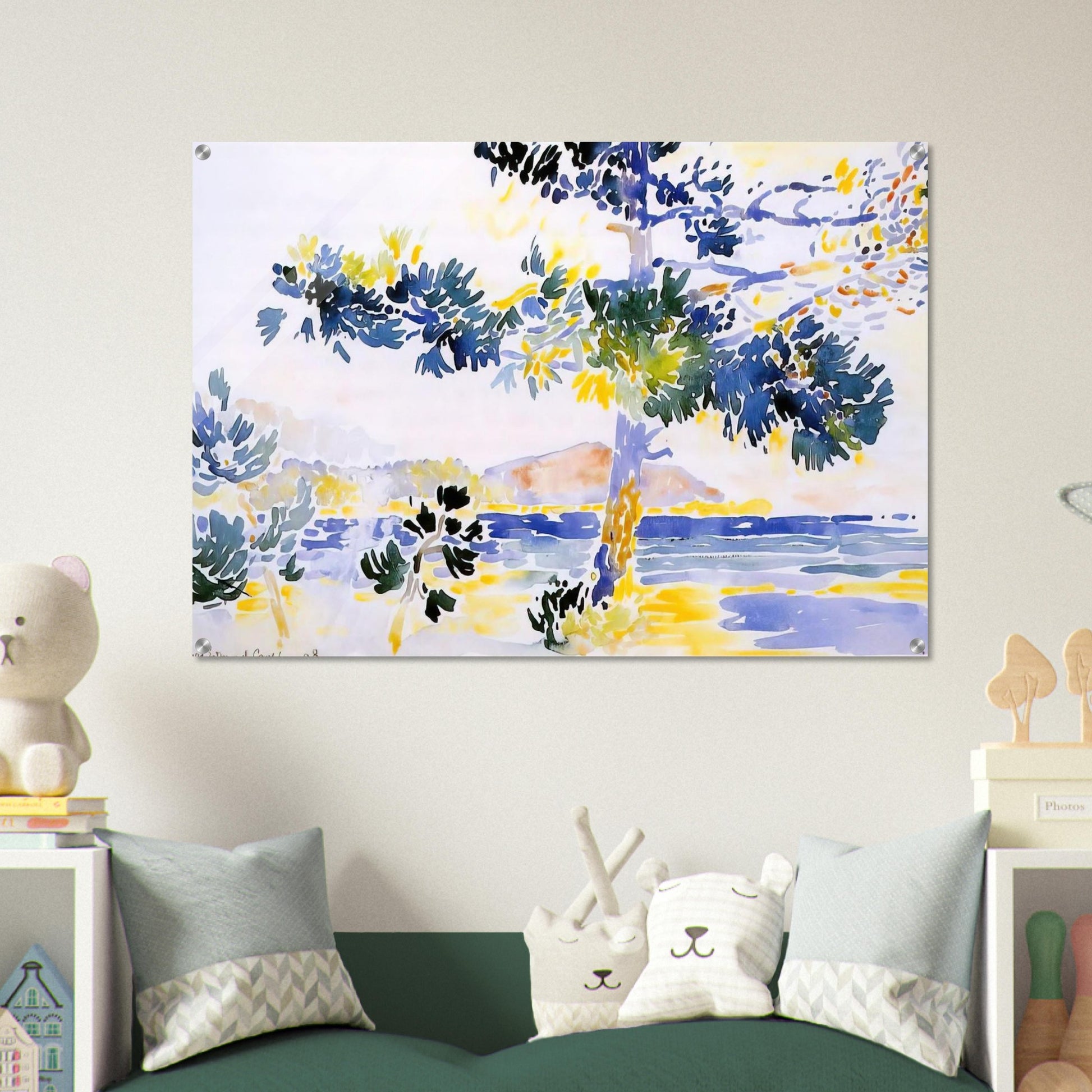 Saint-Clair Landscape - Henri-Edmond Cross Acrylic Print - 70x100 cm / 28x40″ inches