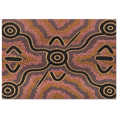 Untitled - 1980 - Clifford Possum Tjapaltjarri Brushed Aluminum Print - 70x100 cm / 28x40 inches | Clifford Possum Tjapaltjarri Aluminum Print | Clifford Possum Tjapaltjarri Prints