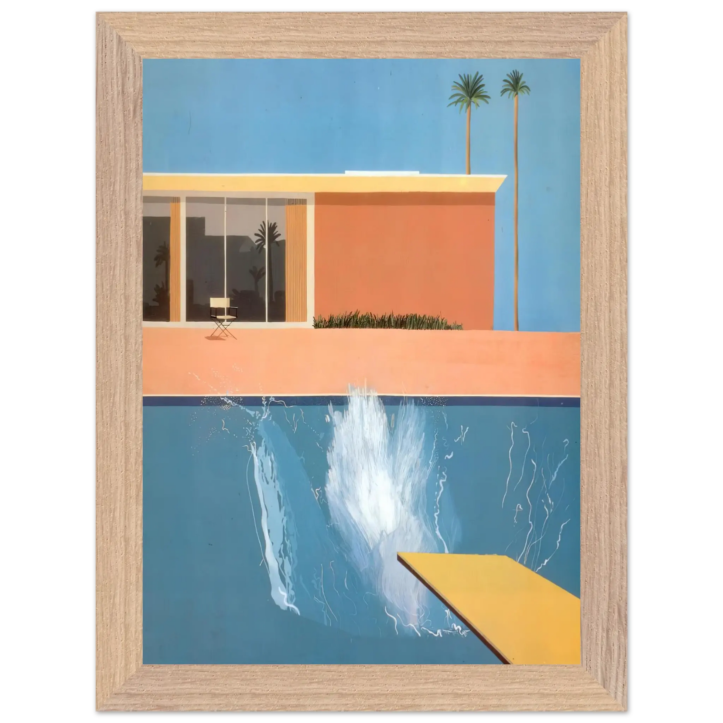 David Hockney - David Hockney Wall art - 60x80 cm / 24x32 Inches - Premium Wooden Framed Poster With Fine Art Paper - Black frame