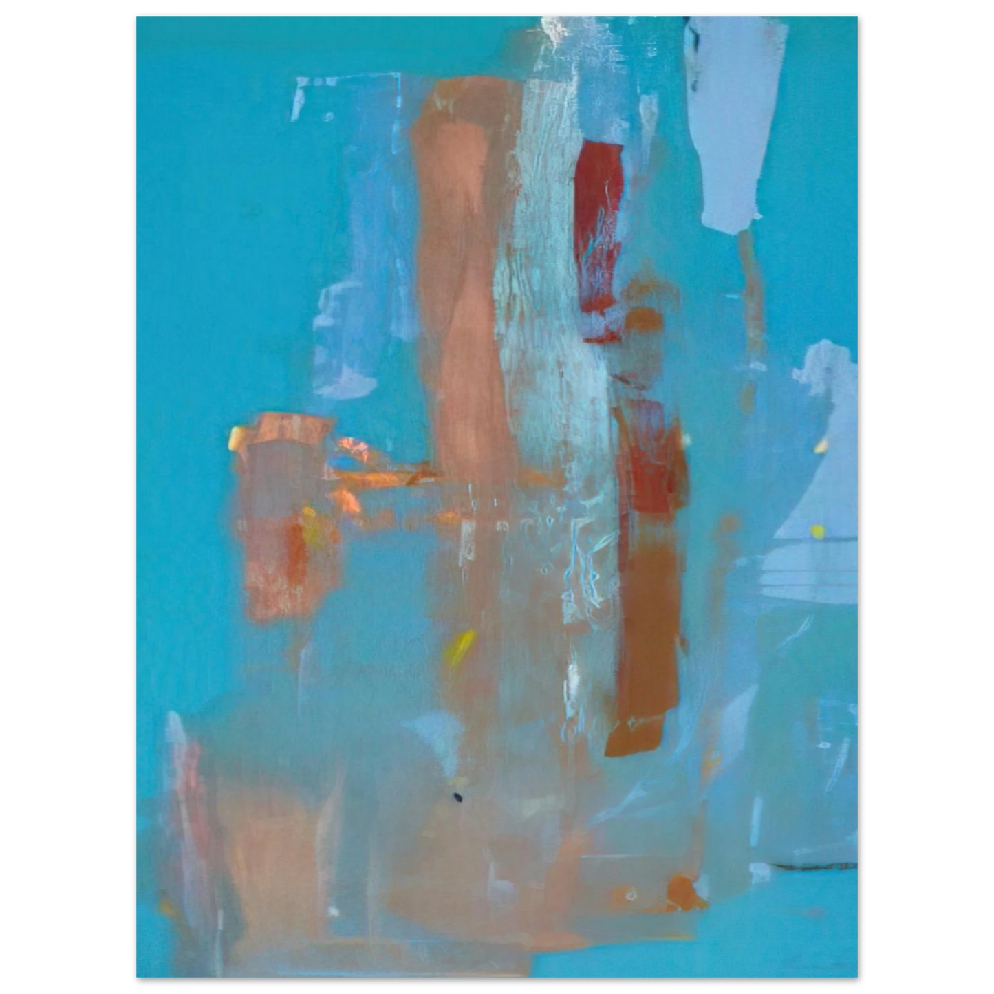 Helen Frankenthaler - In on Blue - 1976 Wall art - 20x50 cm / 8x20 inches - Fine Art Poster-canvas - -