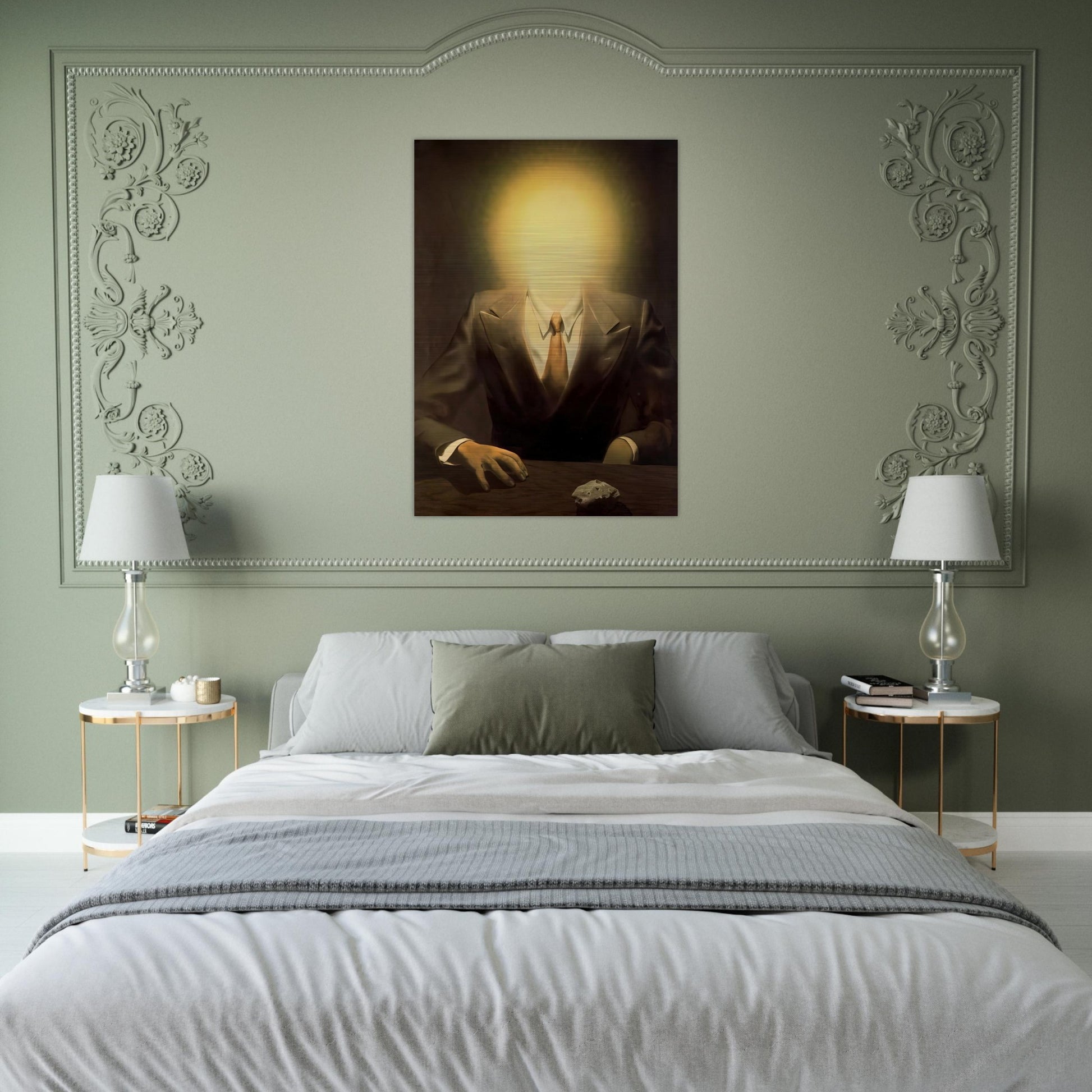 THE PLEASURE PRINCIPLE PORTRAIT OF EDWARD JAMES 1937 - Rene Magritte Brushed Aluminum Print - 70x100 cm / 28x40 inches | Rene Magritte Aluminum Print | Rene Magritte Prints