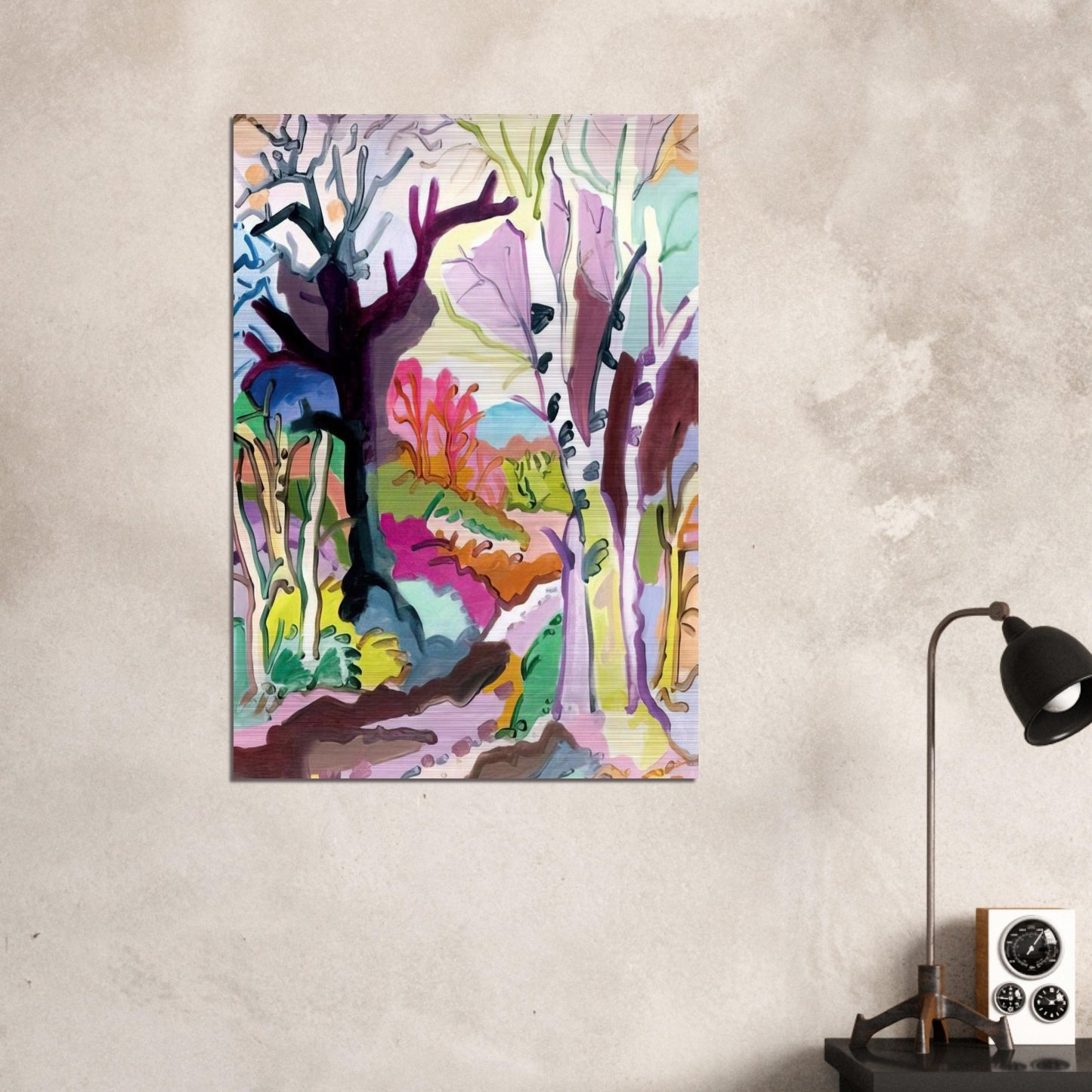 L'hiver dans les bois - 1965 - Charles Lapicque Brushed Aluminum Print - 70x100 cm / 28x40 inches | Charles Lapicque Aluminum Print | Charles Lapicque Prints