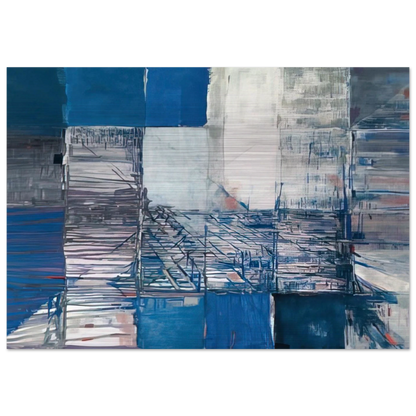 Dislocation du labyrinthe - Tachisme - Maria Helena Vieira da Silva Brushed Aluminum Print - 70x100 cm / 28x40 inches | Maria Helena Vieira da Silva Aluminum Print | Maria Helena Vieira da Silva Prints