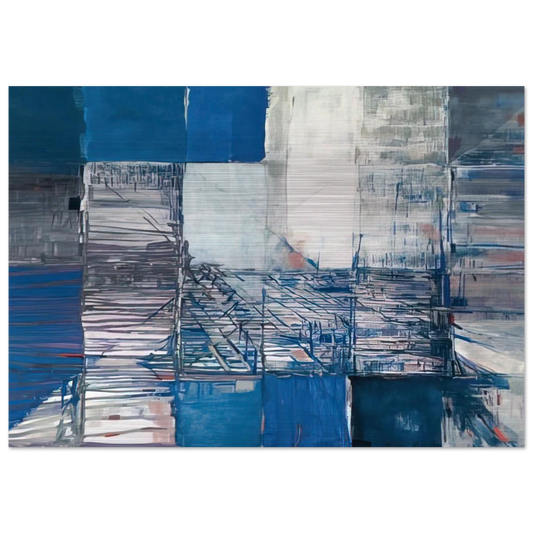 Dislocation du labyrinthe - Tachisme - Maria Helena Vieira da Silva Brushed Aluminum Print - 70x100 cm / 28x40 inches | Maria Helena Vieira da Silva Aluminum Print | Maria Helena Vieira da Silva Prints