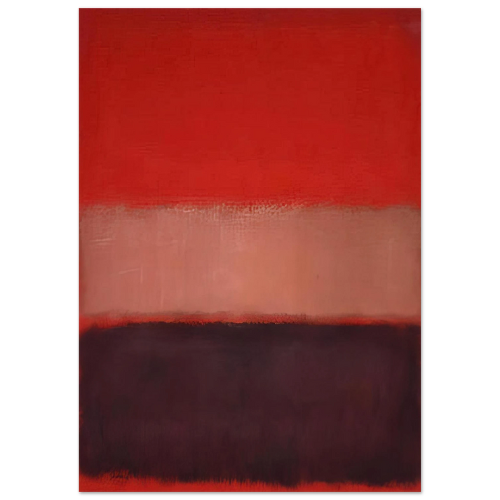 Mark Rothko - No. 46 Black, Ochre, Red Over Red - 1957 Wall Art - 30x40 cm / 12x16 inches - Premium Wooden Framed Poster With Fine Art Paper-canvas - Black frame