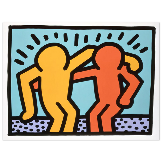 Keith Haring - BEST BUDDIES 1990  75x100 cm / 30x40inches Fine Art Poster