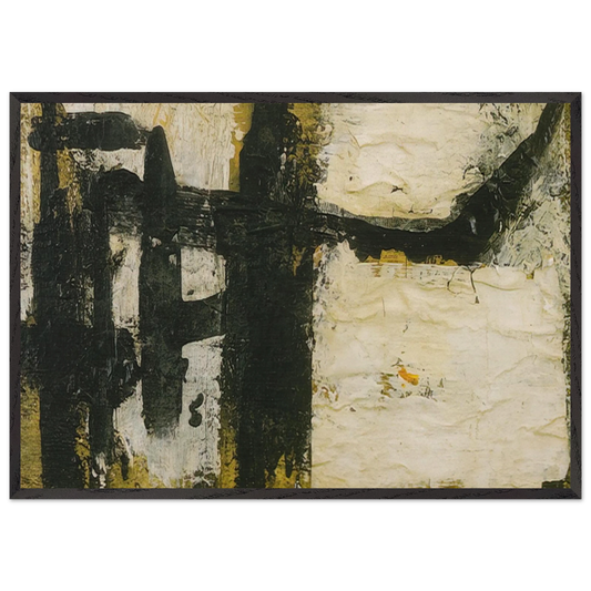 LANDSCAPE N2 - Cy Twombly 70x100 cm / 28x40 inches Framed Art Print – Black Wooden Frame