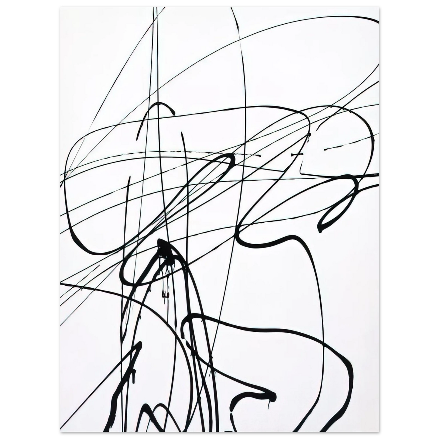 Hans Hartung - Untitled T1989-A3 - 1989  75x100 cm / 30x40inches Fine Art Poster