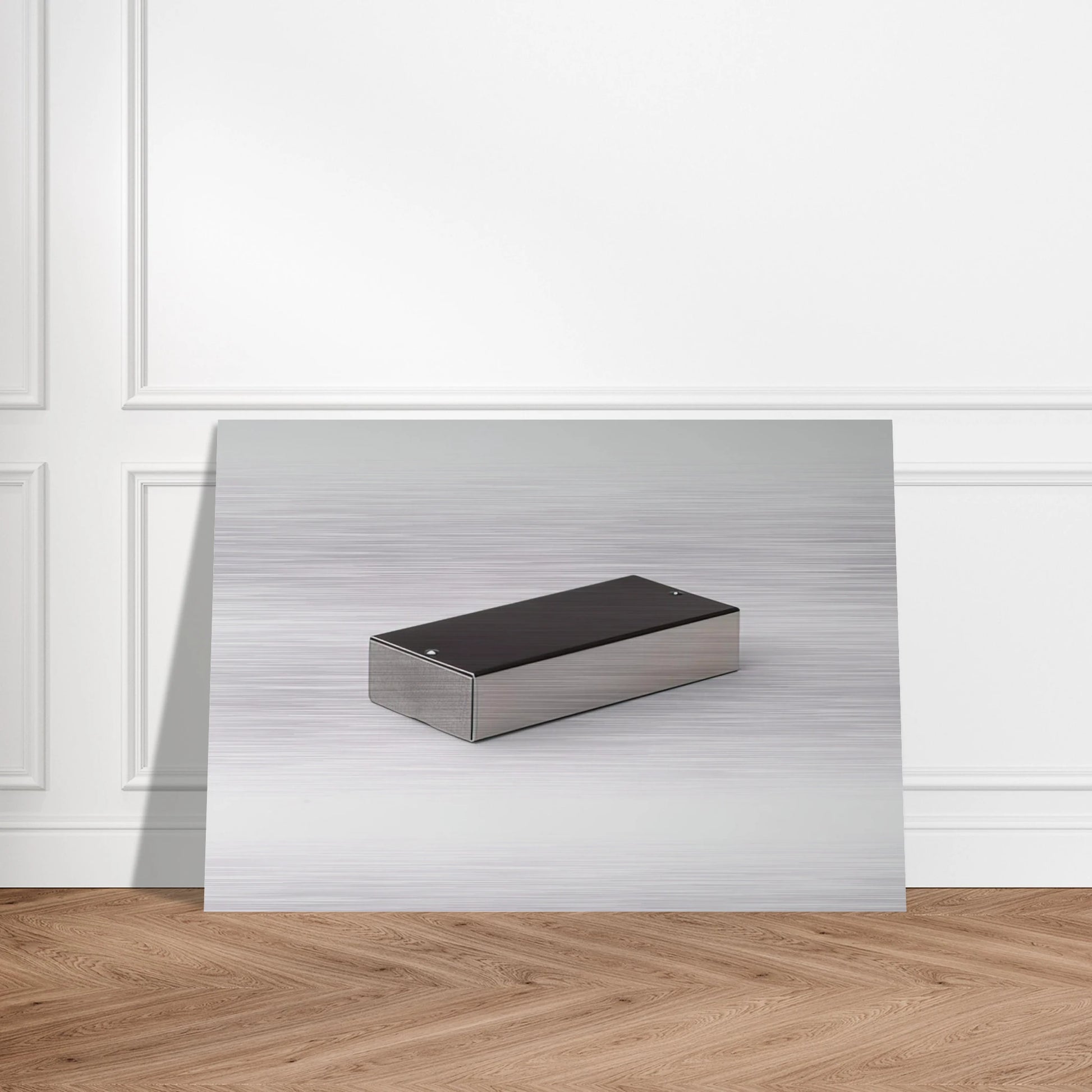Double Ashtray Model No. 205A Cipro - 1974 - Bruno Munari Brushed Aluminum Print - 70x100 cm / 28x40 inches | Bruno Munari Aluminum Print | Bruno Munari Prints