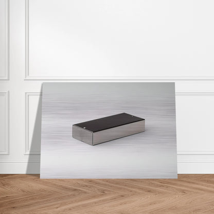 Double Ashtray Model No. 205A Cipro - 1974 - Bruno Munari Brushed Aluminum Print - 70x100 cm / 28x40 inches | Bruno Munari Aluminum Print | Bruno Munari Prints