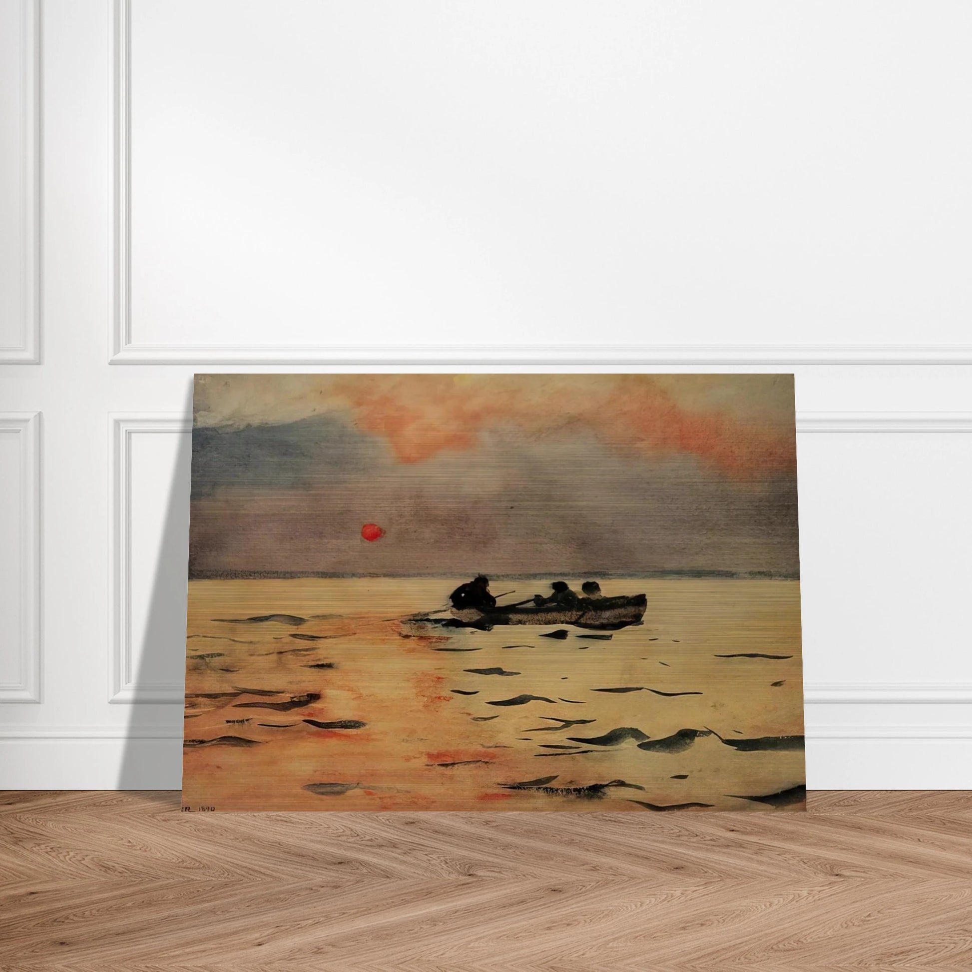 ROWING HOME - Winslow Homer Brushed Aluminum Print - 70x100 cm / 28x40 inches | Winslow Homer Aluminum Print | Winslow Homer Prints