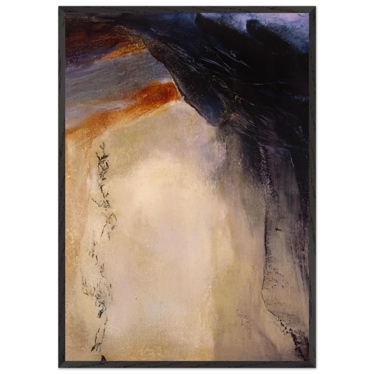 21 08 1995 1995 - Zao Wou-Ki 70x100 cm / 28x40 inches Framed Art Print – Black Wooden Frame