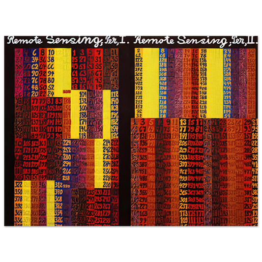 Alfred Jensen - Remote Sensing, Per I  II - 1979  75x100 cm / 30x40inches Fine Art Poster