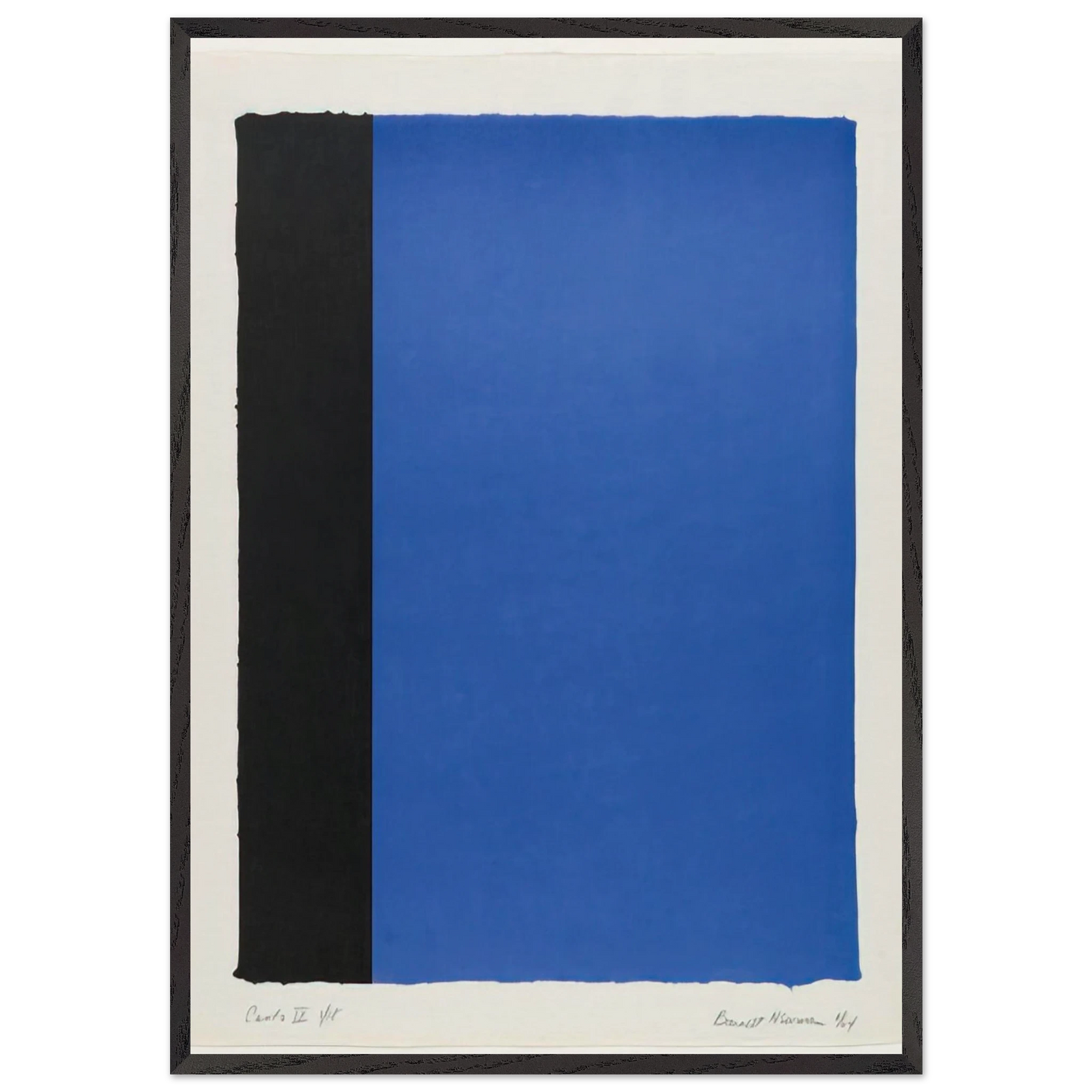 Canto IX - Barnett Newman 70x100 cm / 28x40 inches Framed Art Print – Black Wooden Frame