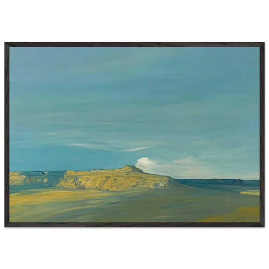 Oraibi Hopi village Arizona - Tonalism - Xavier Martinez 70x100 cm / 28x40 inches Framed Art Print – Black Wooden Frame