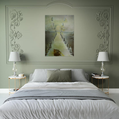 THE PATH OF ENIGMAS FIRST VERSION - Salvador Dali Brushed Aluminum Print - 70x100 cm / 28x40 inches | Salvador Dali Aluminum Print | Salvador Dali Prints