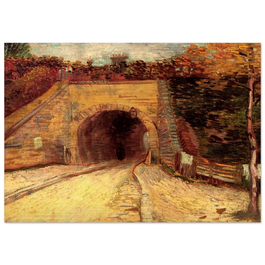 Roadway with Underpass The Viaduct - Vincent van Gogh Brushed Aluminum Print - 70x100 cm / 28x40 inches | Vincent van Gogh Aluminum Print | Vincent van Gogh Prints