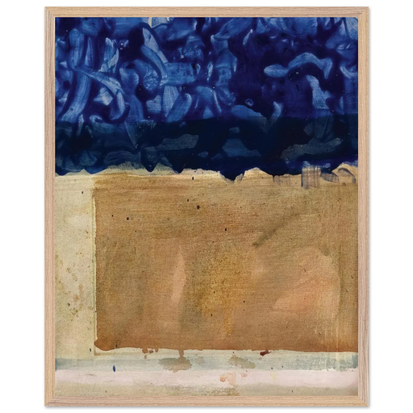 Helen Frankenthaler - Shoreline - 1952 Wall art - 40x40 cm / 16x16 inches - Fine Art Poster-canvas - -