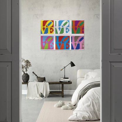 The Garden of Love - Robert Indiana Brushed Aluminum Print - 70x100 cm / 28x40 inches | Robert Indiana Aluminum Print | Robert Indiana Prints