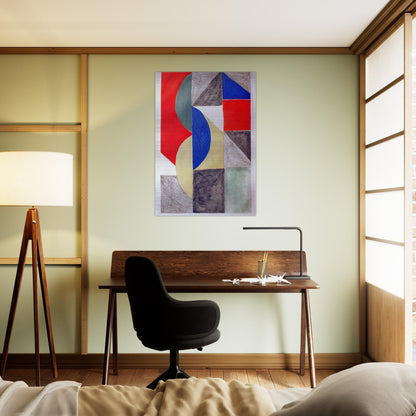 ABSTRACT COMPOSITION - Sonia Delaunay Brushed Aluminum Print - 70x100 cm / 28x40 inches | Sonia Delaunay Aluminum Print | Sonia Delaunay Prints
