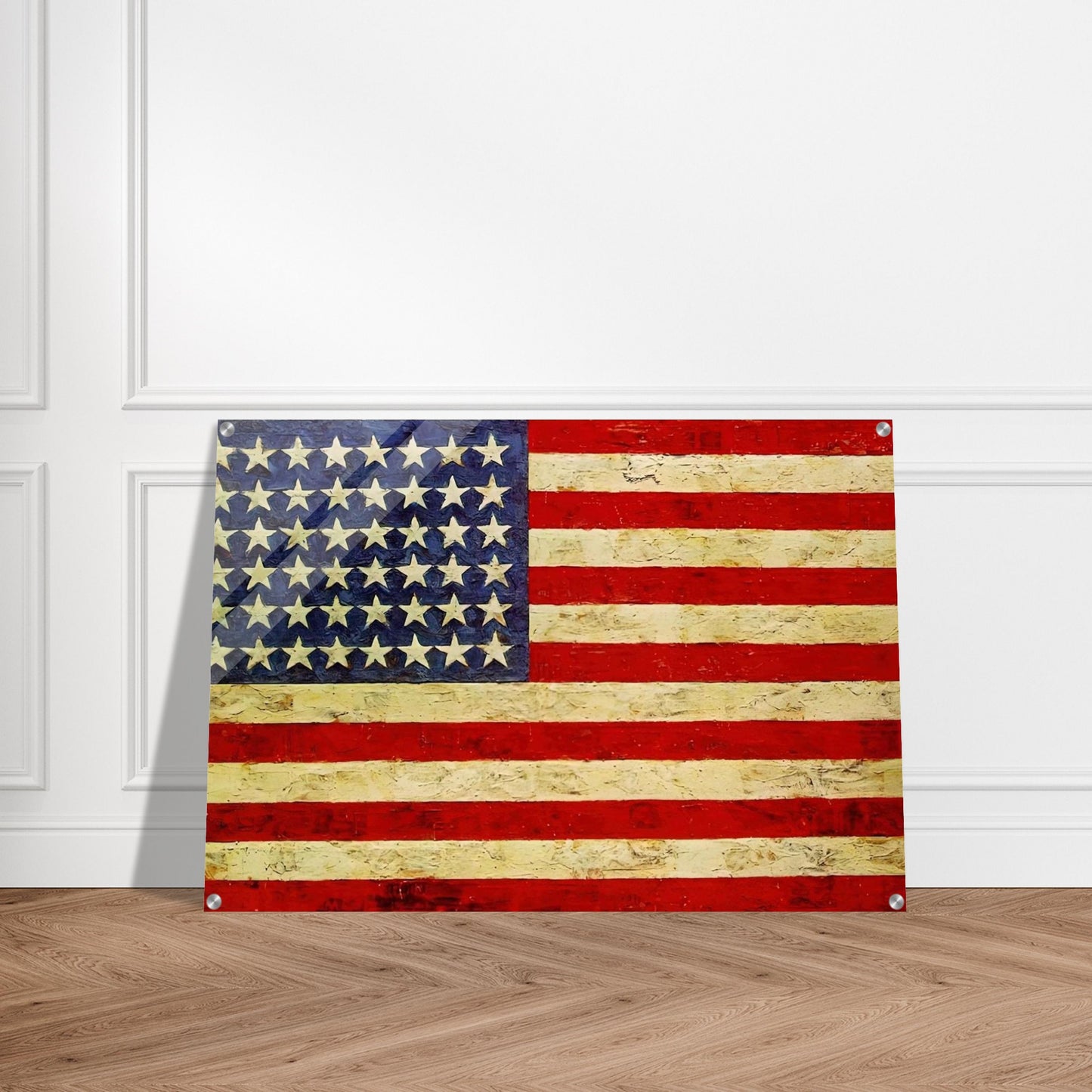 FLAG - Jasper Johns Acrylic Print - 70x100 cm / 28x40″ inches