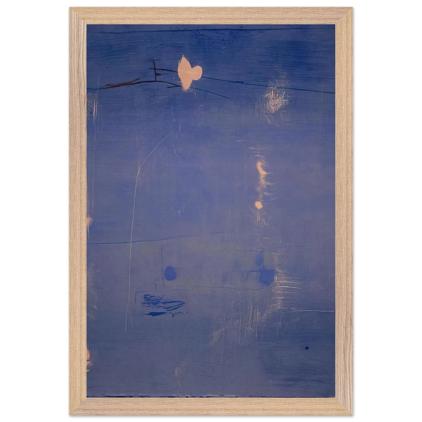 Helen Frankenthaler - Cameo - 1980 Wall art - A1 (59.4 x 84.1  cm) - Premium Wooden Framed Poster With Fine Art Paper-canvas - White frame