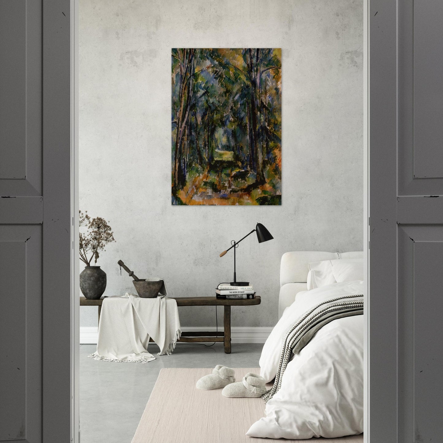 The Alley at Chantilly - Paul Cézanne Brushed Aluminum Print - 70x100 cm / 28x40 inches | Paul Cézanne Aluminum Print | Paul Cézanne Prints