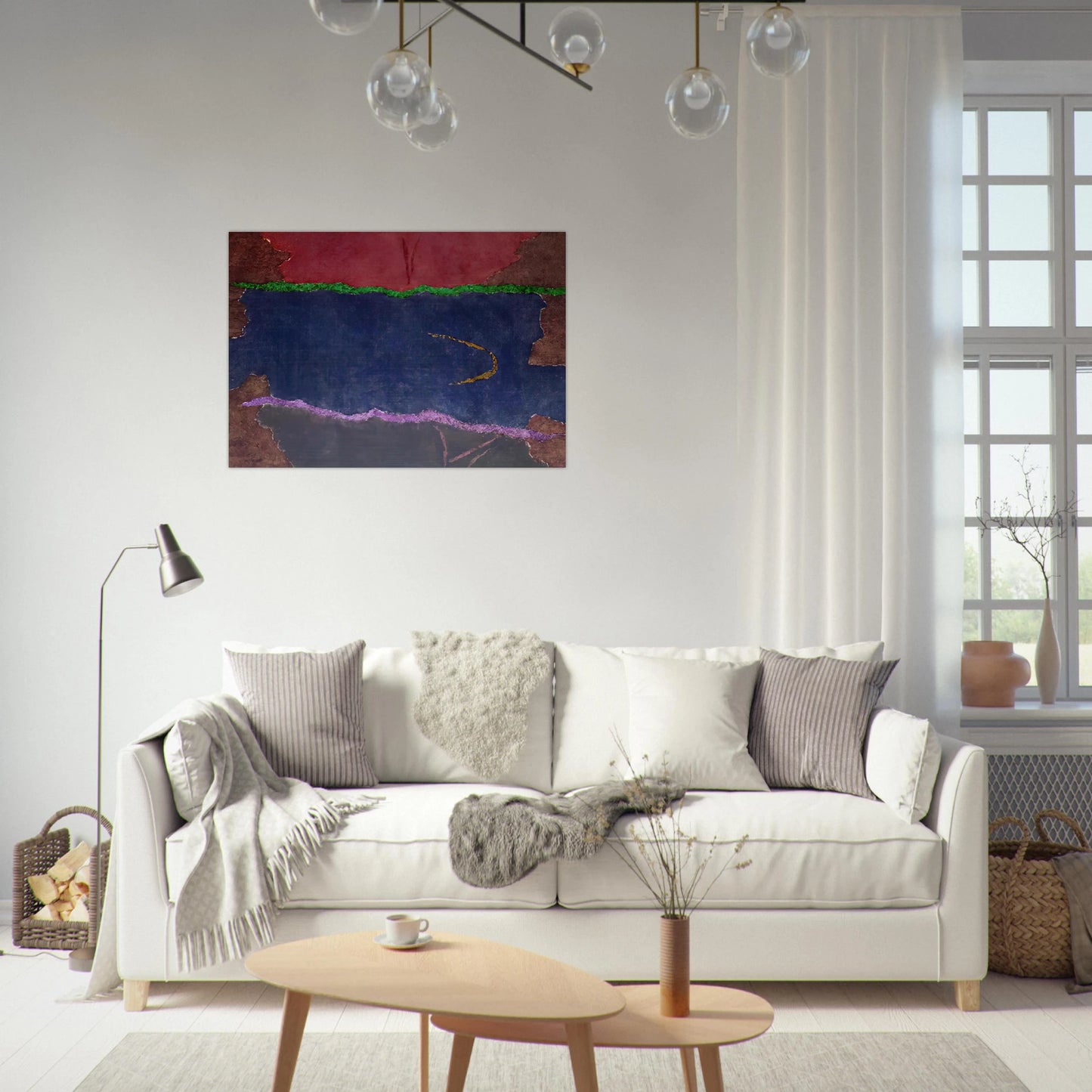 Infinity Field, Lefkada Series - 1982 - Theodoros Stamos Brushed Aluminum Print - 70x100 cm / 28x40 inches | Theodoros Stamos Aluminum Print | Theodoros Stamos Prints