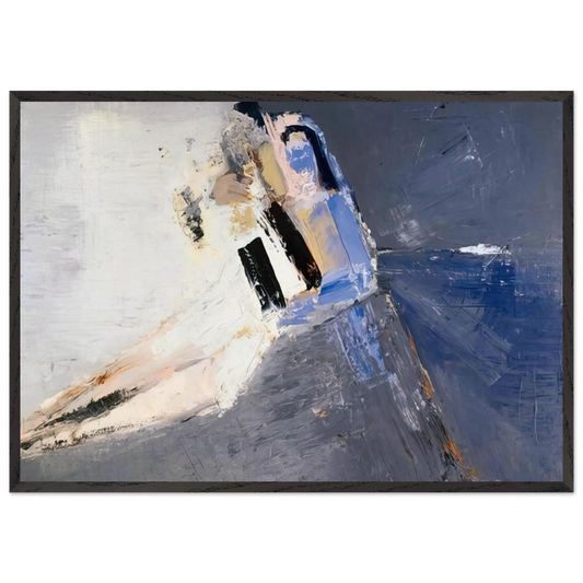Figure accoudee - 1953 - Nicolas de Stael 70x100 cm / 28x40 inches Framed Art Print – Black Wooden Frame