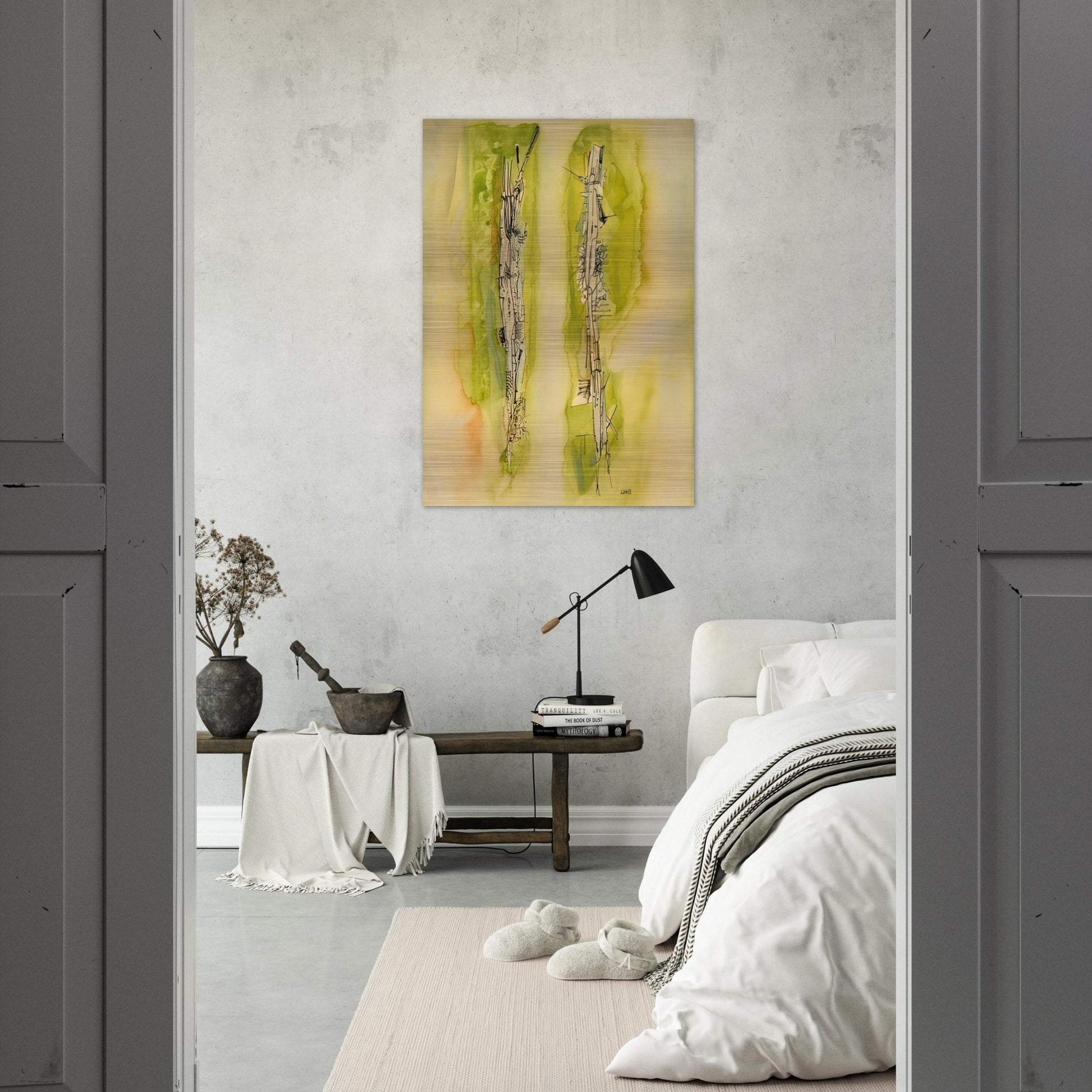 Untitled - 1940 - Wols Brushed Aluminum Print - 70x100 cm / 28x40 inches | Wols Aluminum Print | Wols Prints