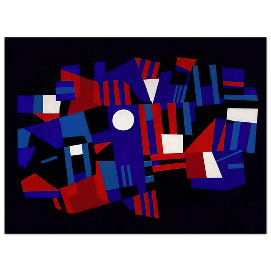 Ad Reinhardt - Red and Blue Composition - 1941  75x100 cm / 30x40inches Fine Art Poster