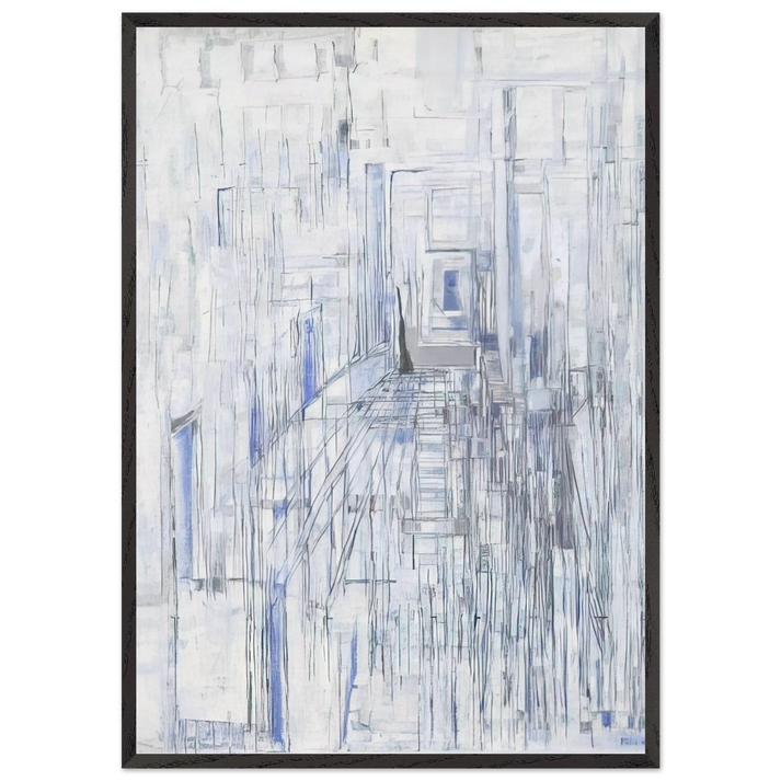 Passage of the Mirrors - 1981 - Maria Helena Vieira da Silva 70x100 cm / 28x40 inches Framed Art Print – Black Wooden Frame